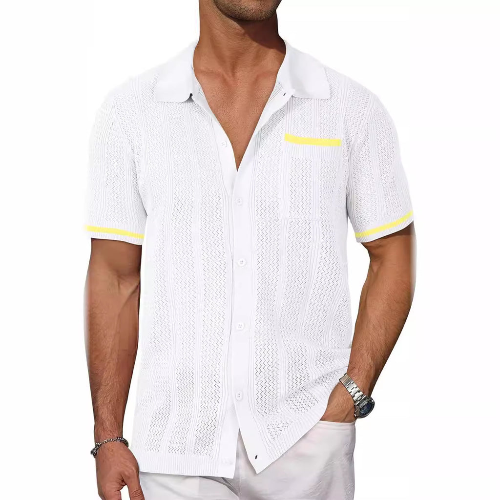 New model of mesh-ventilated short-sleeved shirt